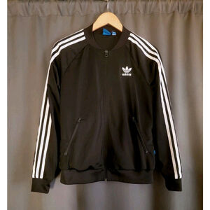 Adidas Originals Superstar Womens Track Jacket Black & White Medium Trefoil Zip